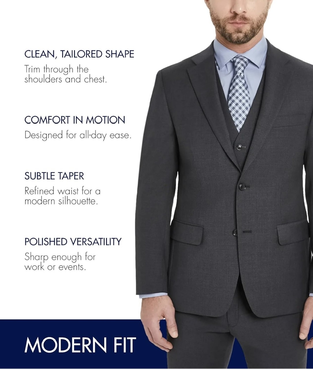 Suit Separates Tommy Hilfiger TH Flex Modern Fit - Charcoal