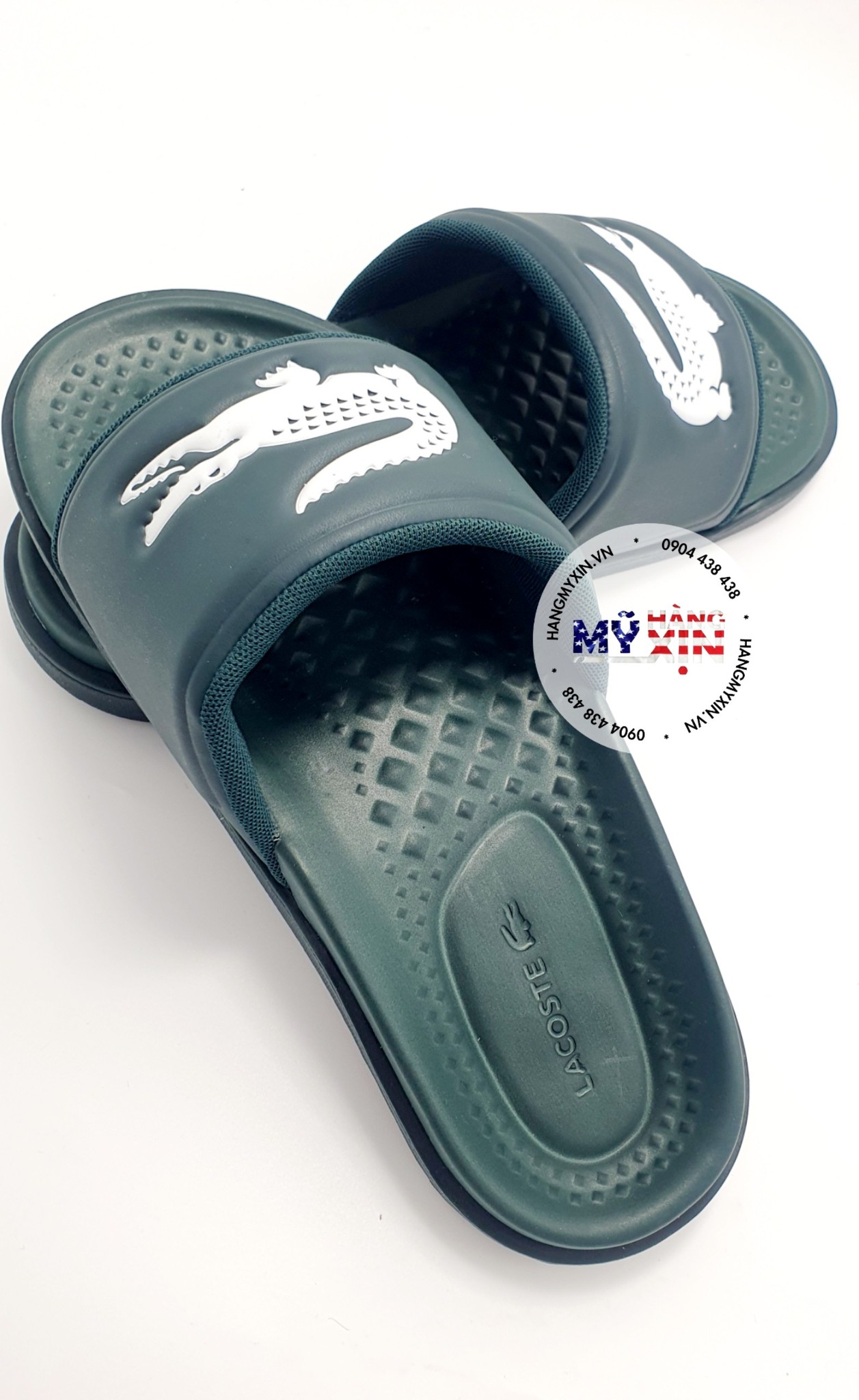 Dép Nam Lacoste Croco Dualiste - Màu Xanh đậm