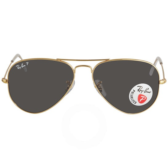 RAY-BAN RB3025 919648 55-14 - Aviator Classic Polarized Black Pilot Unisex Sunglasses