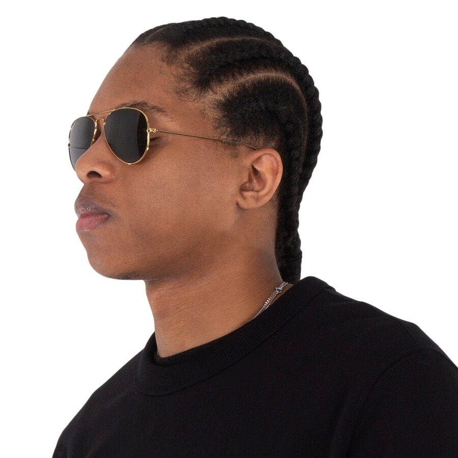 RAY-BAN RB3025 919648 55-14 - Aviator Classic Polarized Black Pilot Unisex Sunglasses