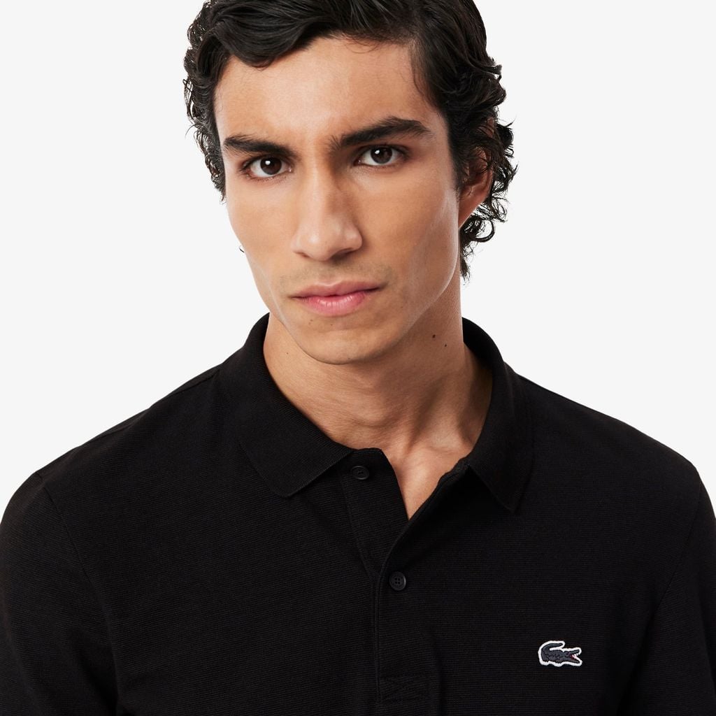 Polo Lacoste Regular Fit Cotton Blend - Black