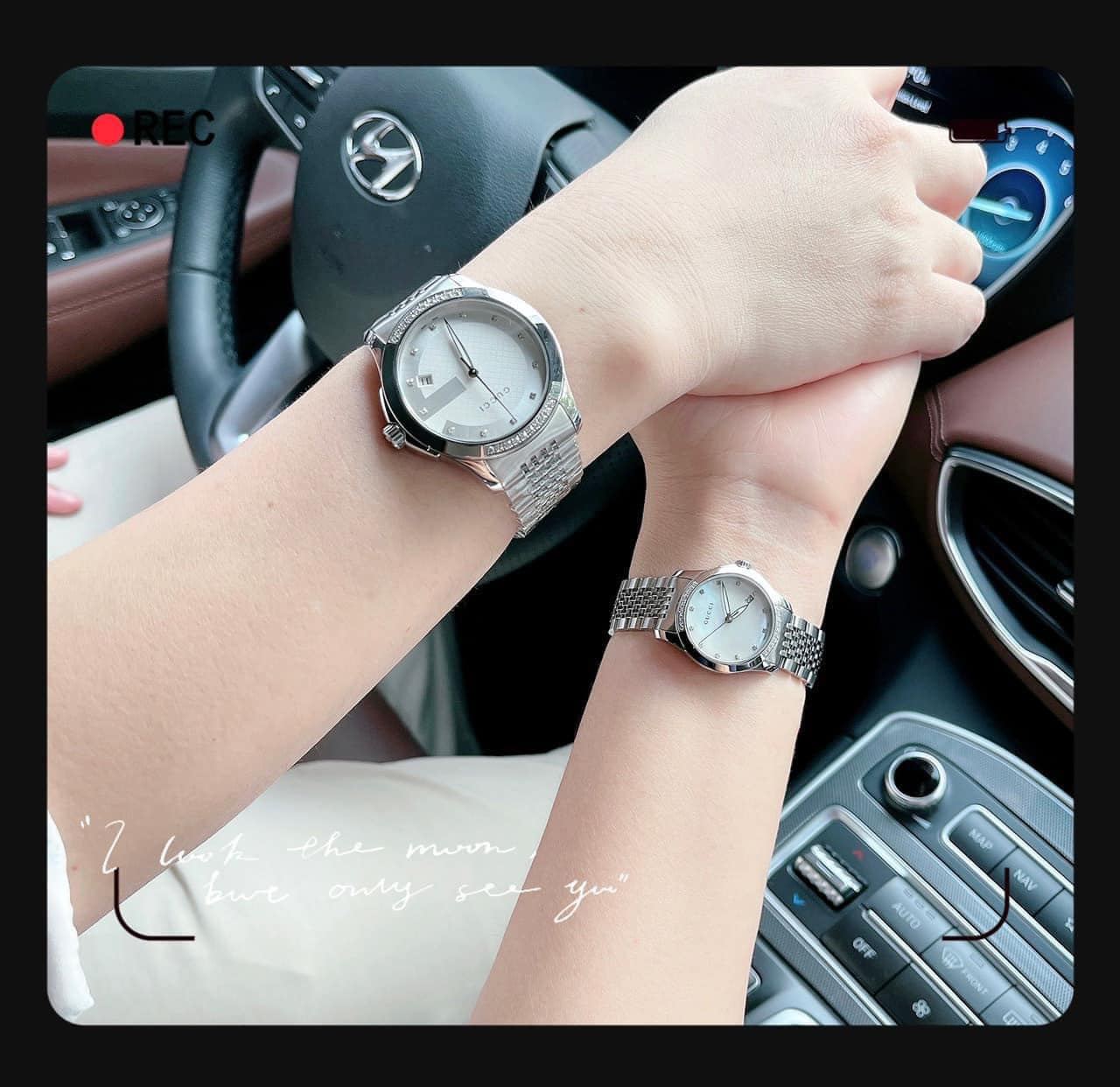 Gucci G-Timeless Diamonds Mother of Pearl Dial Silver Tone Diamond