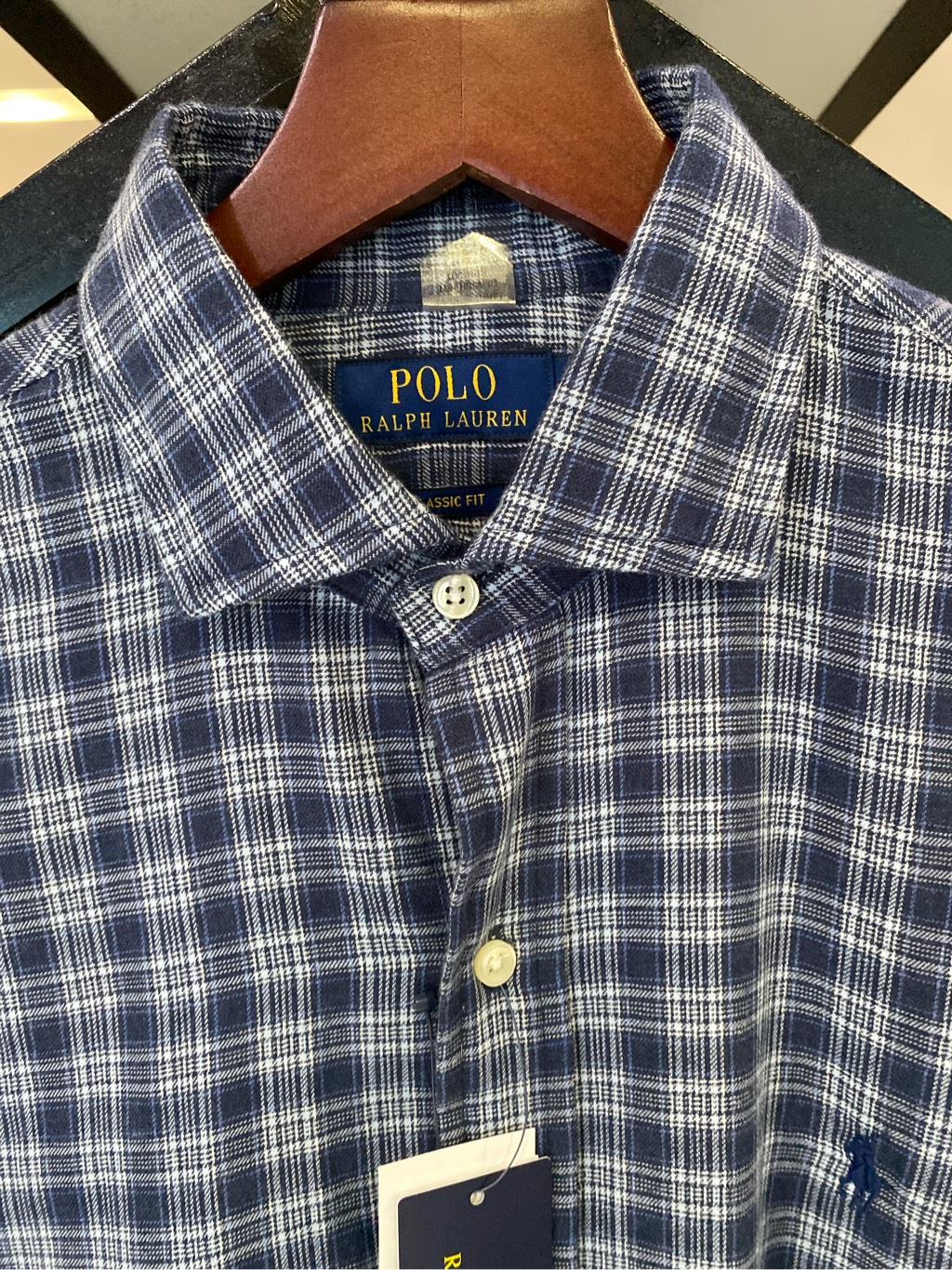 Sơ mi dài tay ralph lauren navy blue