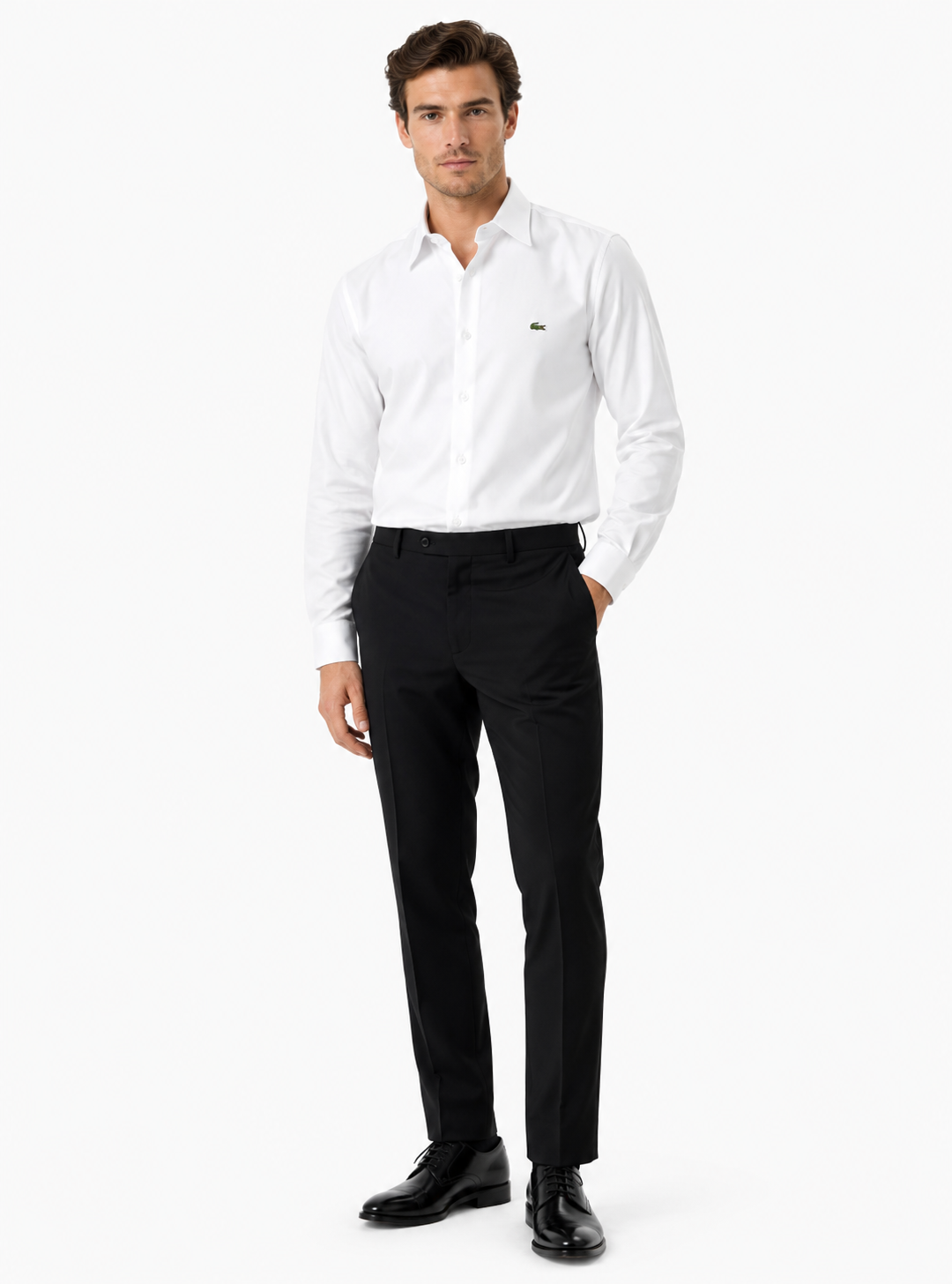 Sơ mi dài tay Lacoste - White