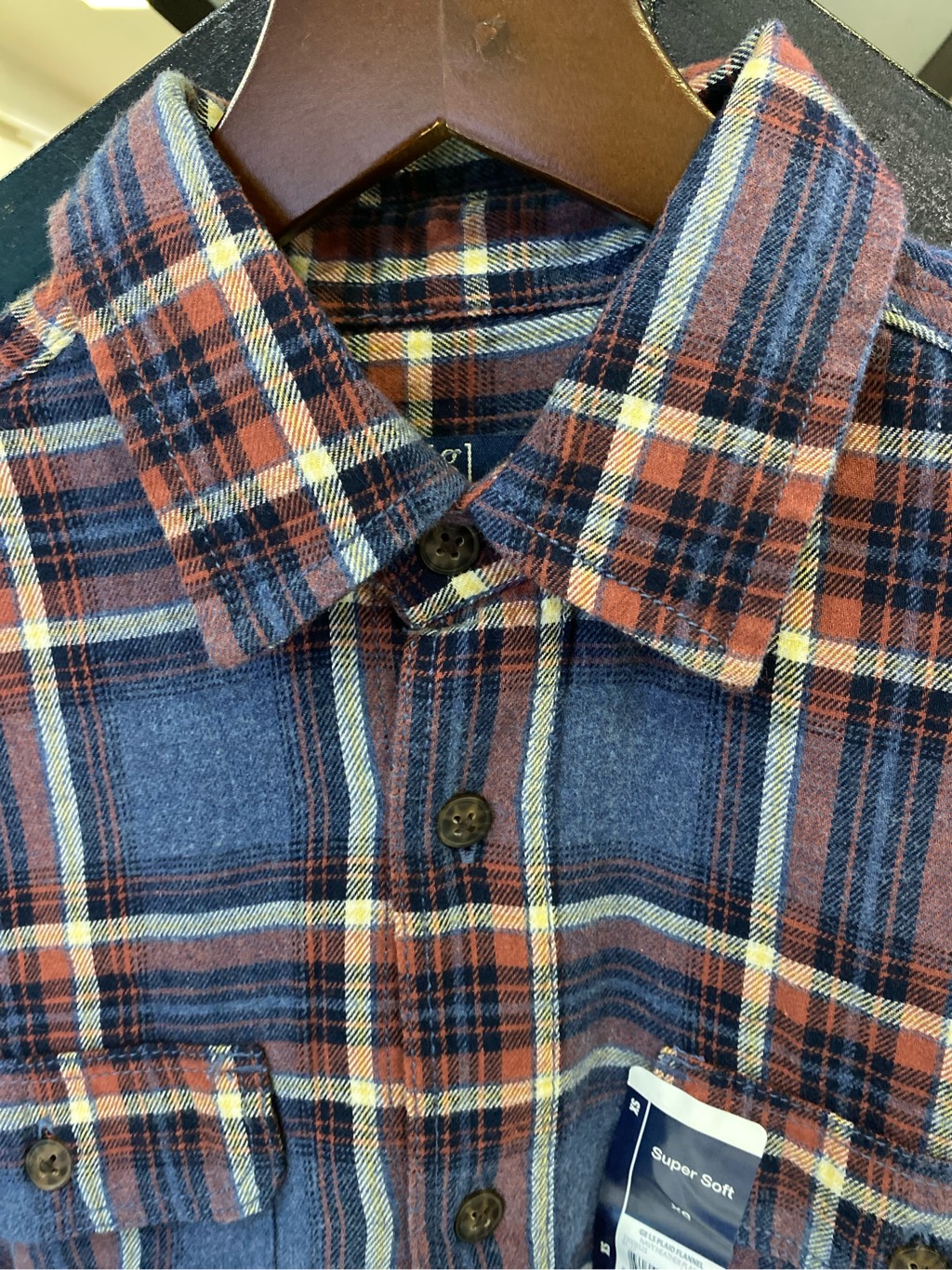 Sơ mi dài tay geogre navy heather plaid
