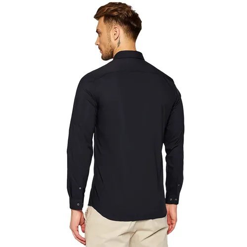 Sơ mi Nam Lacoste đen logo ngực