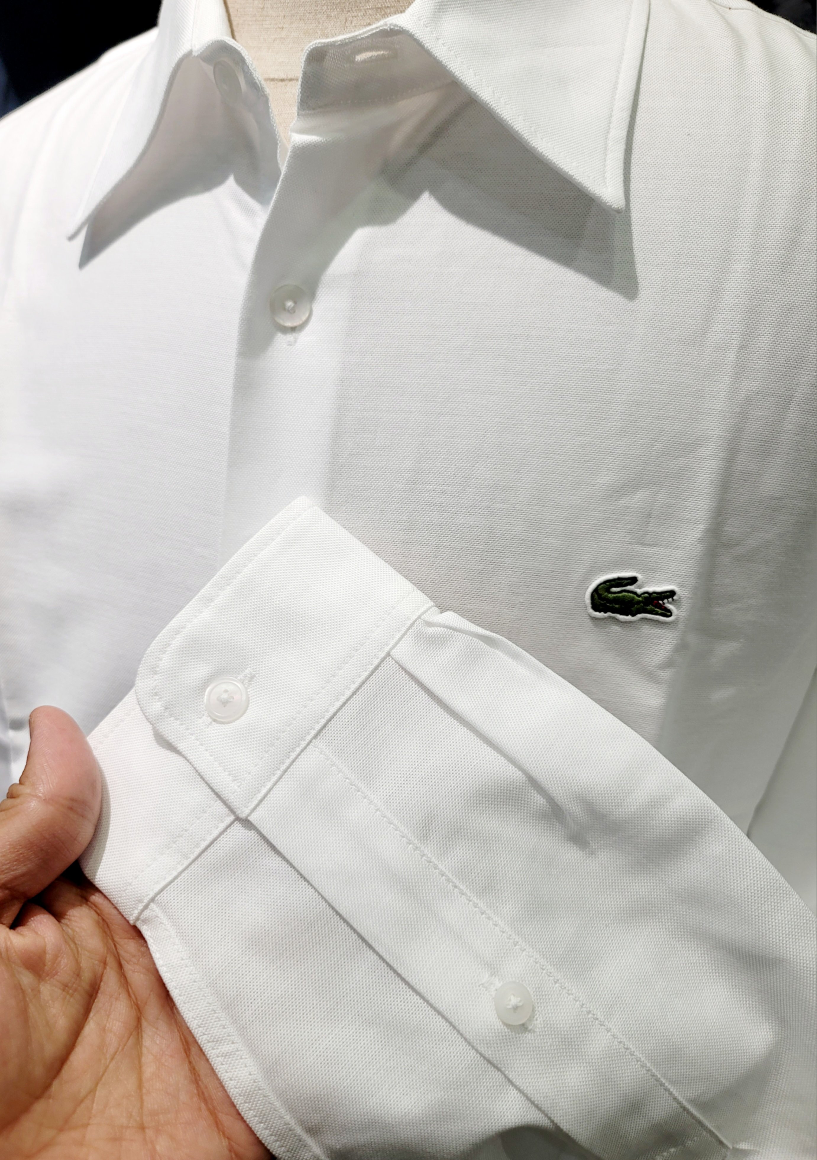 Sơ mi dài tay Lacoste - White
