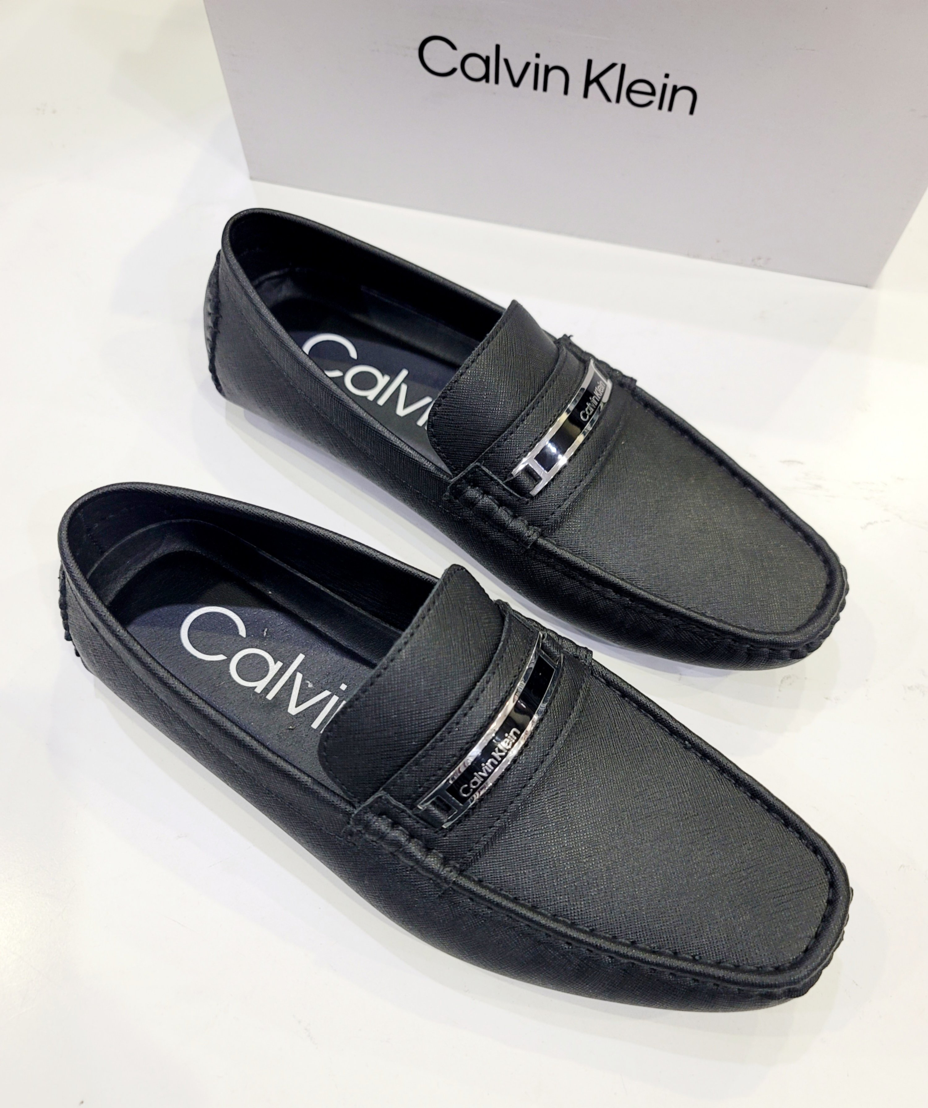 Giầy Loafer Calvin Klein - Black - Khóa bóng