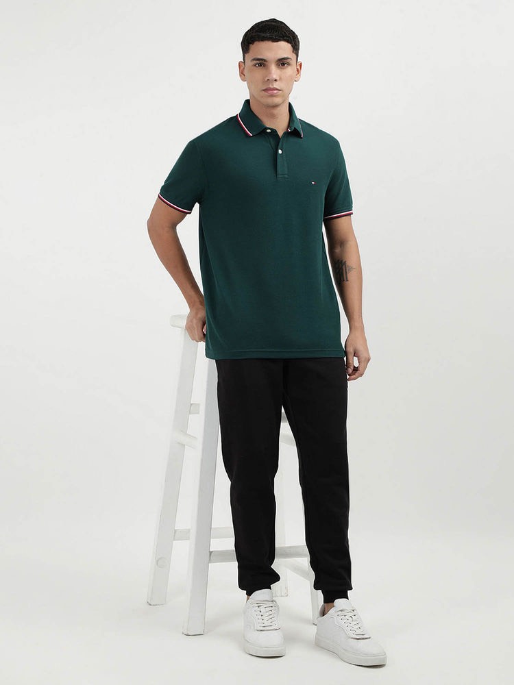 Polo Tommy Hilfiger Regular Fit Tommy Wicking - Ornamental Green