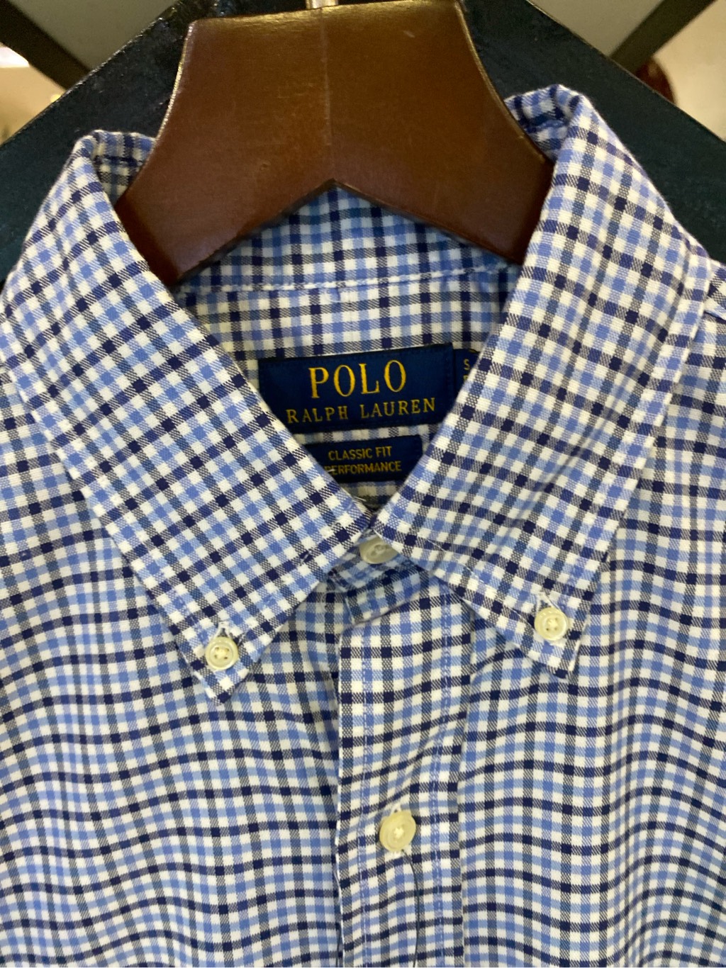 Sơ mi dài tay ralph lauren blue white