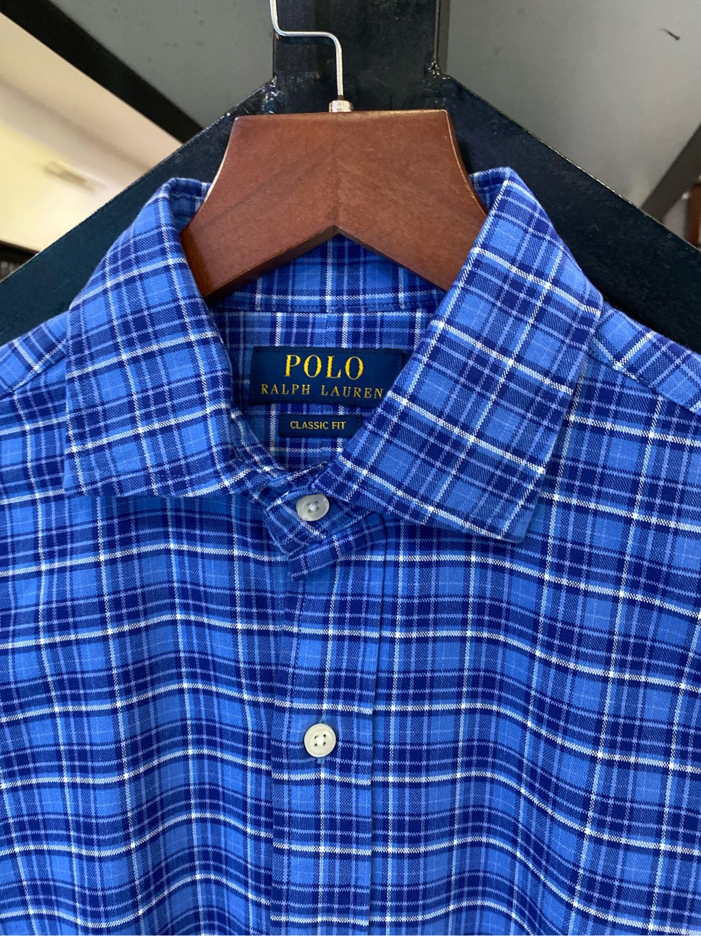 Sơ mi dài tay polo ralph blue multi