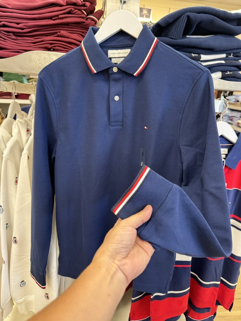 Polo tommy dài tay navy