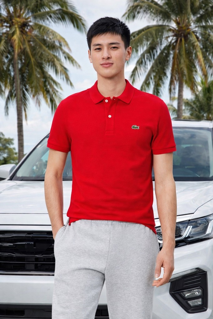 Polo Lacoste Slim Fit L.12.12 Piqué - Red