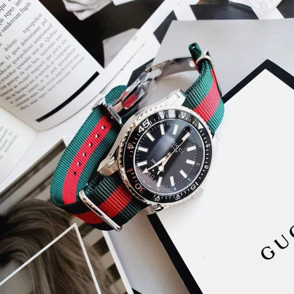 Đồng hồ nam GUCCI drive black dial red and green