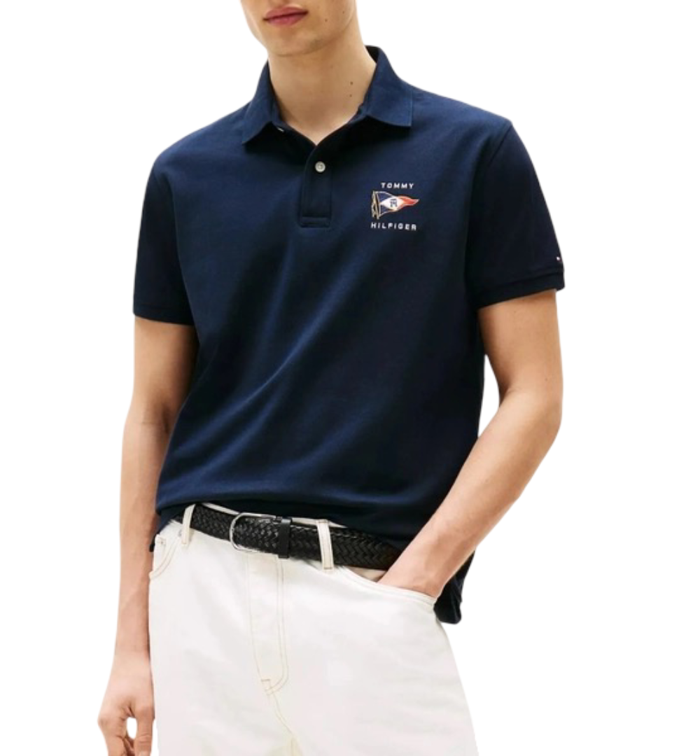 Polo Tommy Hilfiger Regular Fit Nautical Flag - Navy