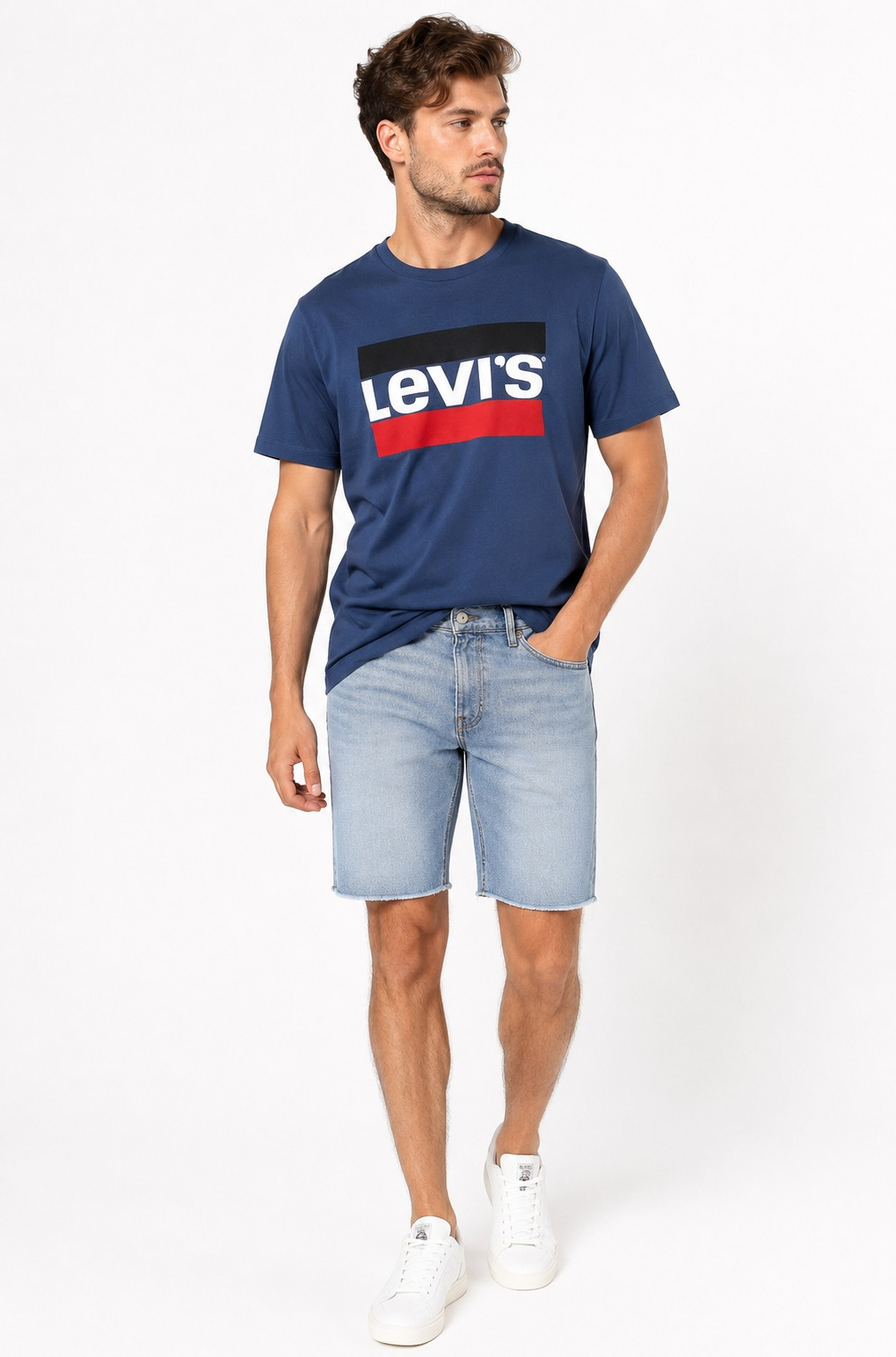 Thun Levis Navy kẻ đỏ đen