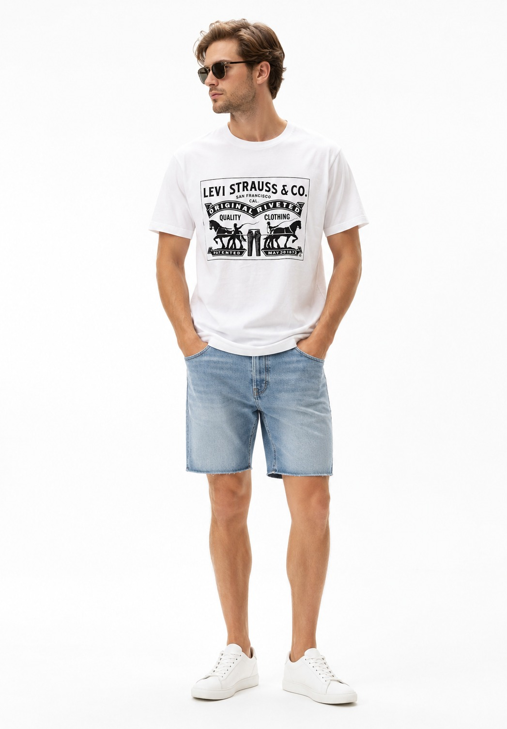 Thun Levis  Trắng họa tiết ngựa