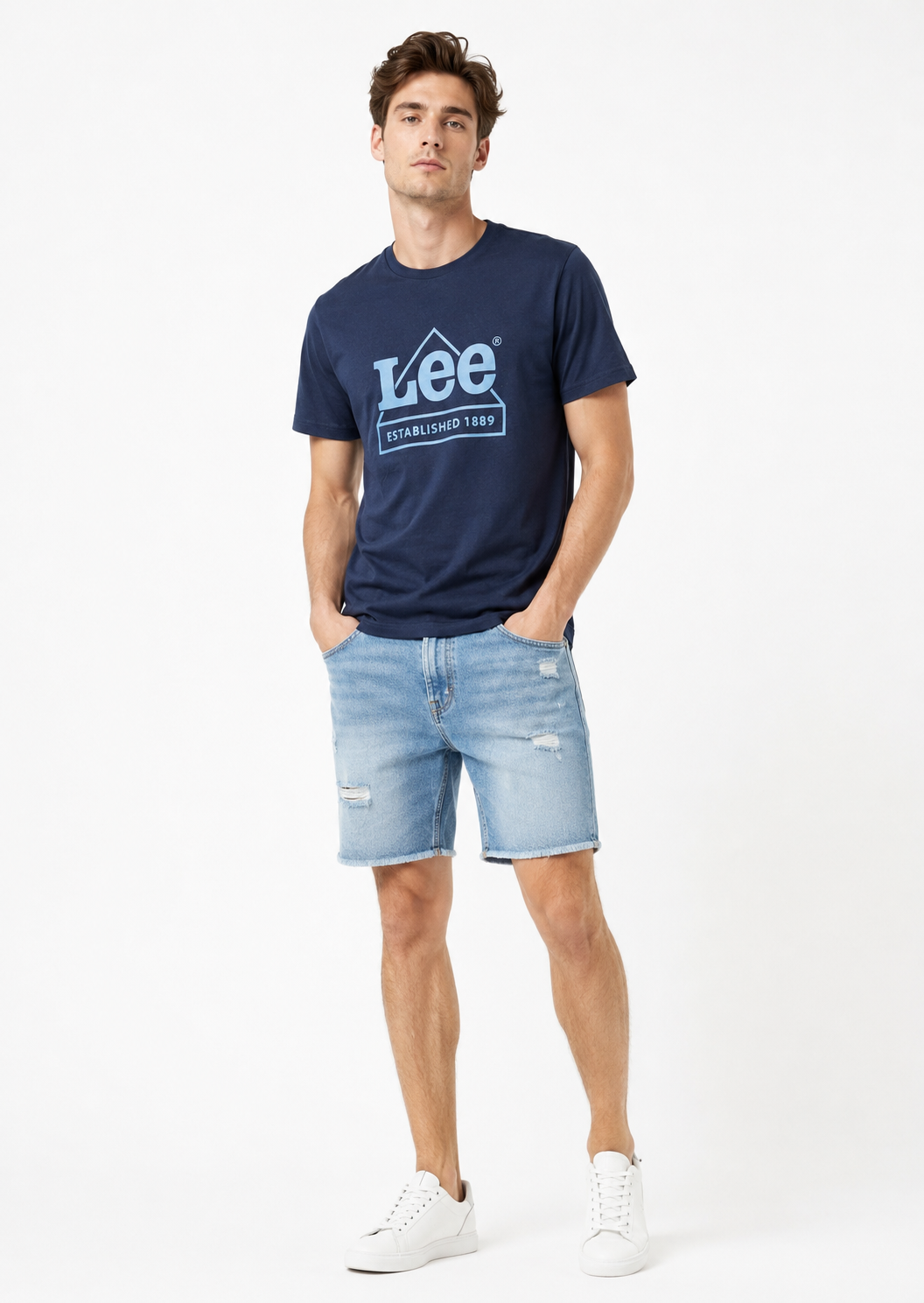 Thun Lee navy chữ Lee ngực