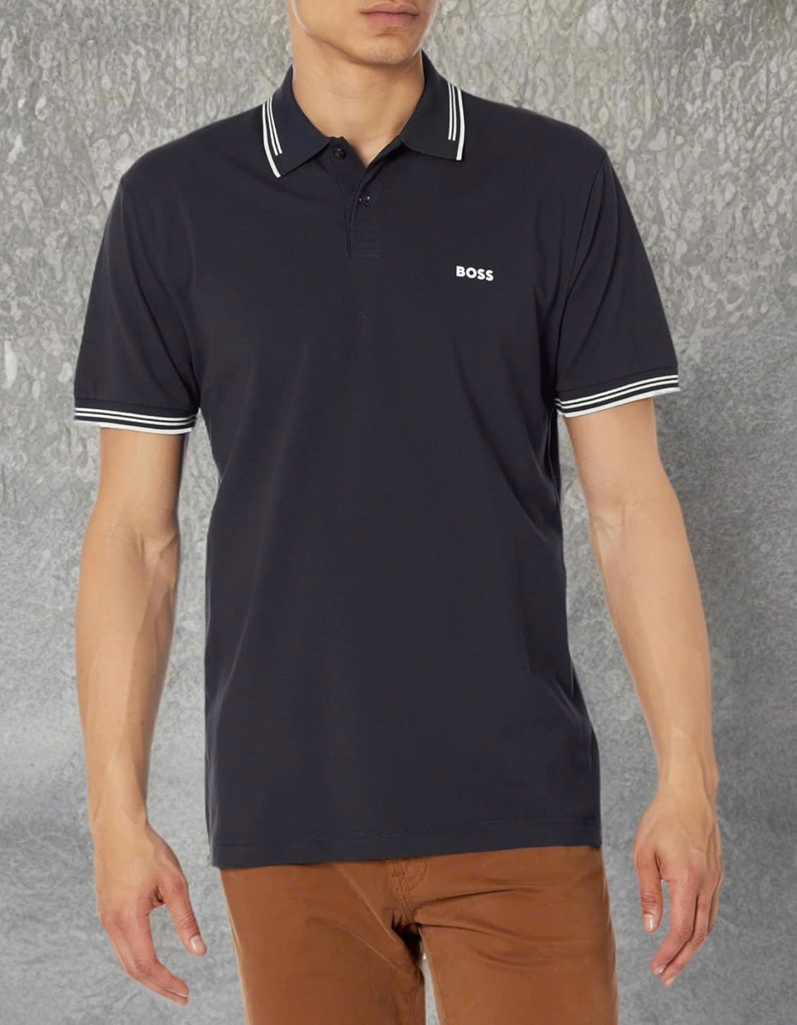 Polo BOSS Men's Paul Curved - Dark Blue