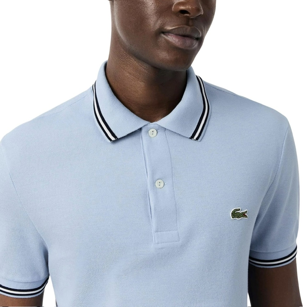 Polo Lacoste - Regular fit - Blue kẻ sọc