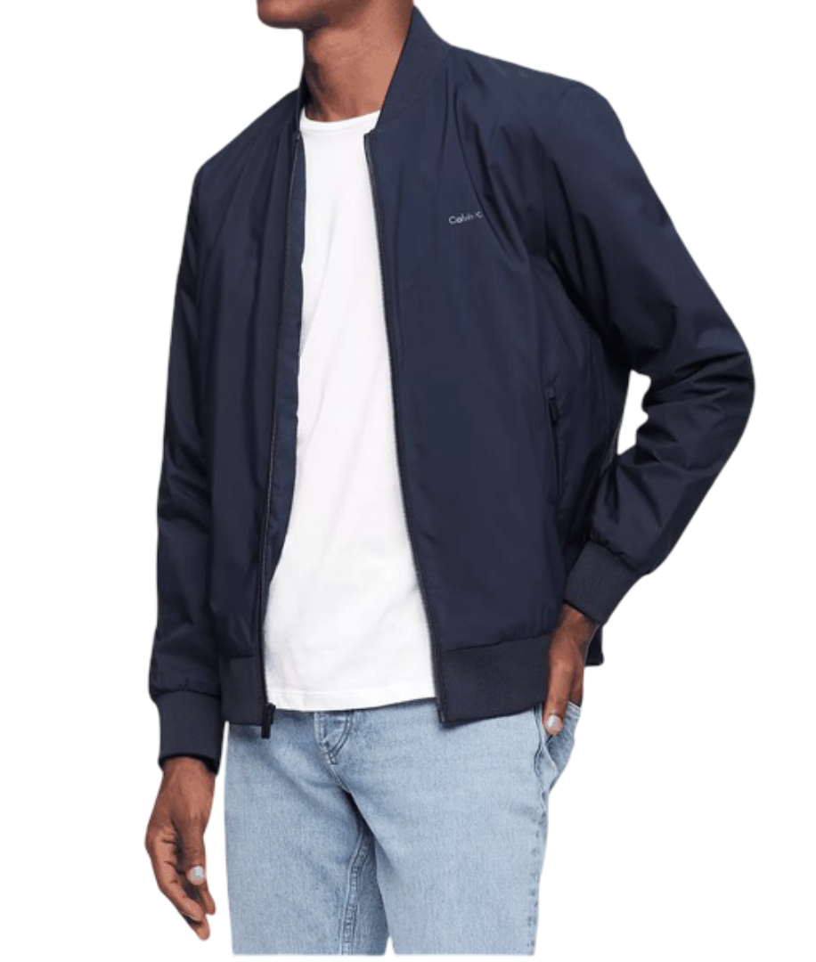 Khoác gió CK Matte Bomber Jacket - Navy