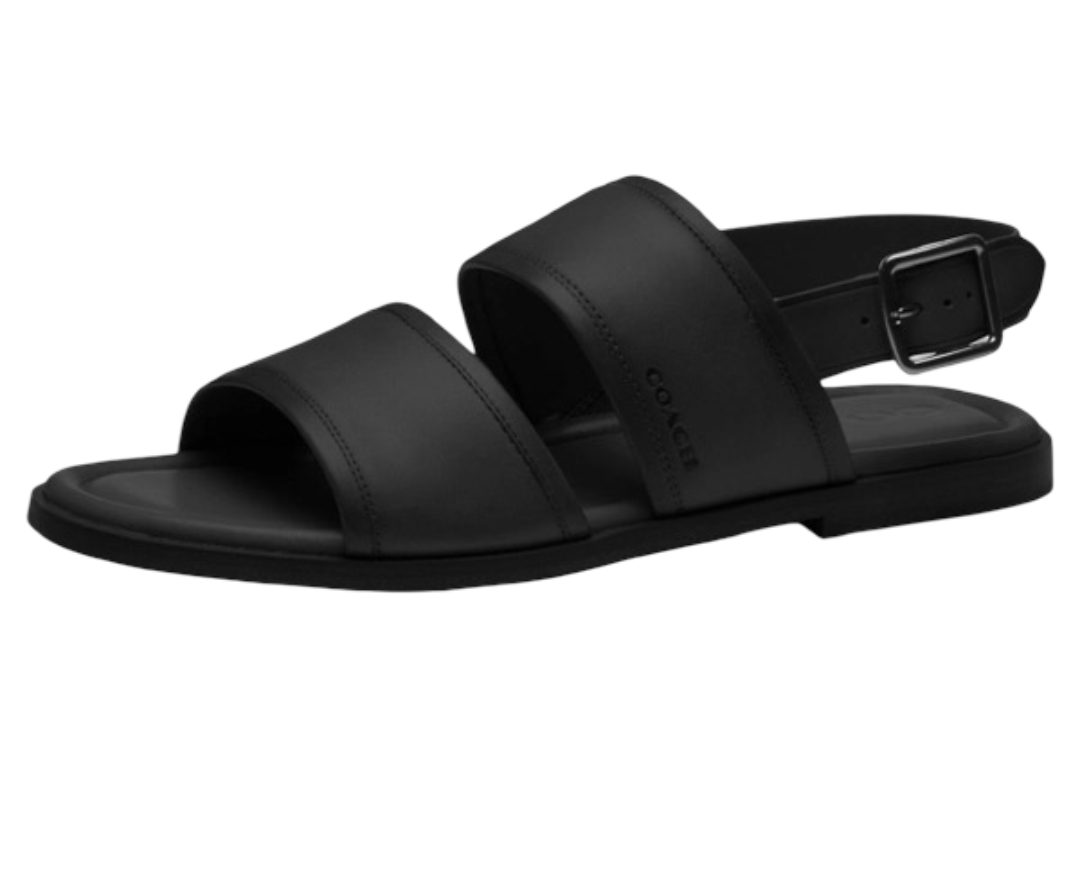 Coach mens Julian Two Strap Sandal Sandal - Black