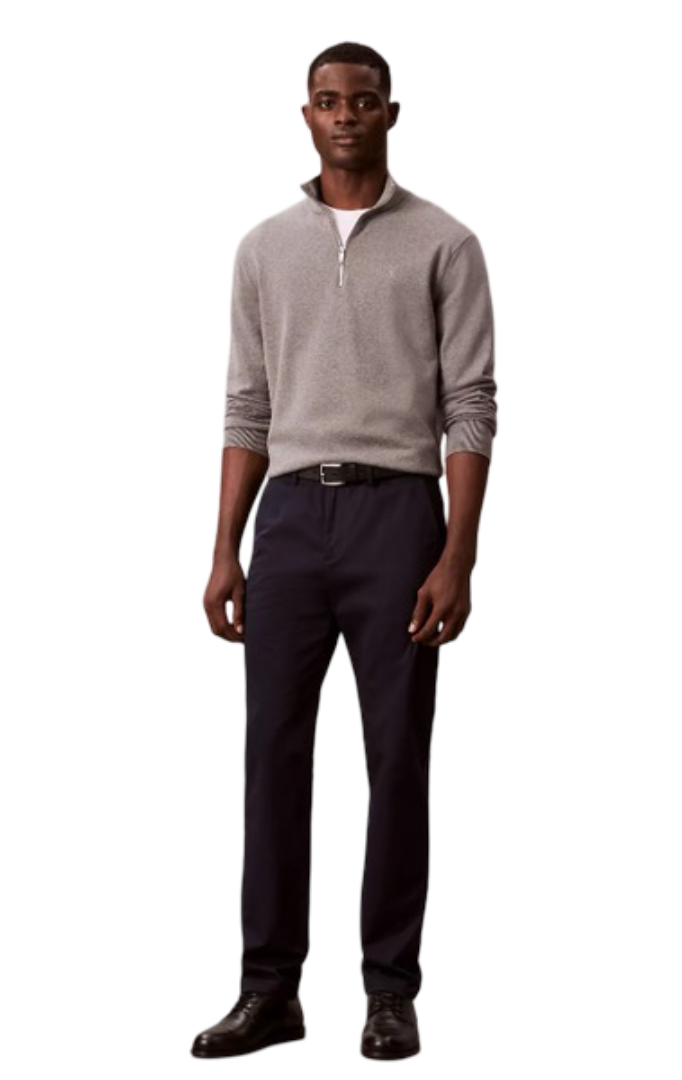 Trousers Calvin Klein Cotton Stretch Slim - Dark Sapphire