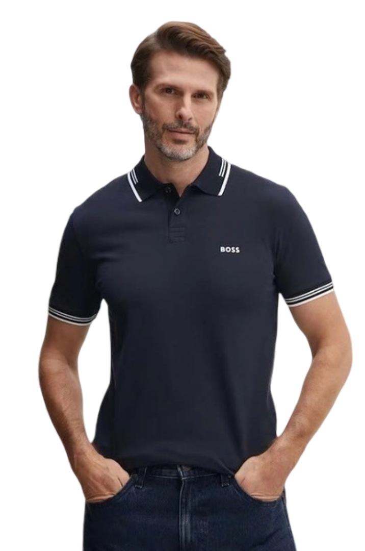 Polo BOSS Men's Paul Curved - Black