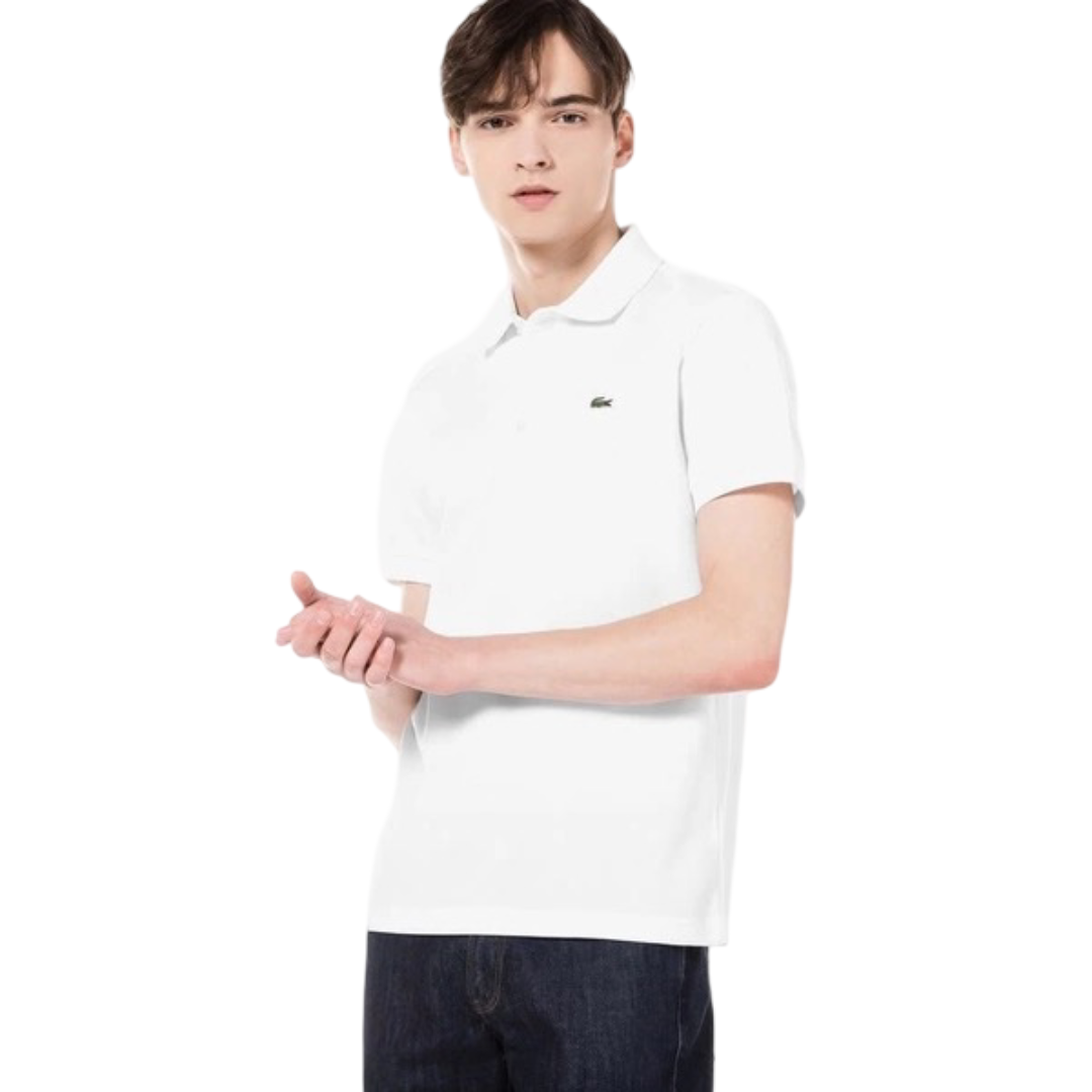 Polo Lacoste Slim Fit L.12.12 Piqué - White