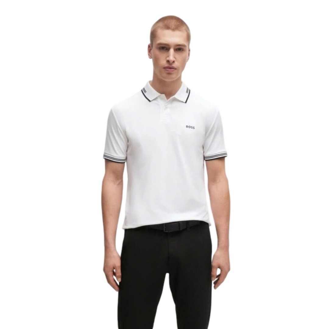 POLO BOSS PAUL CURVED WHITE