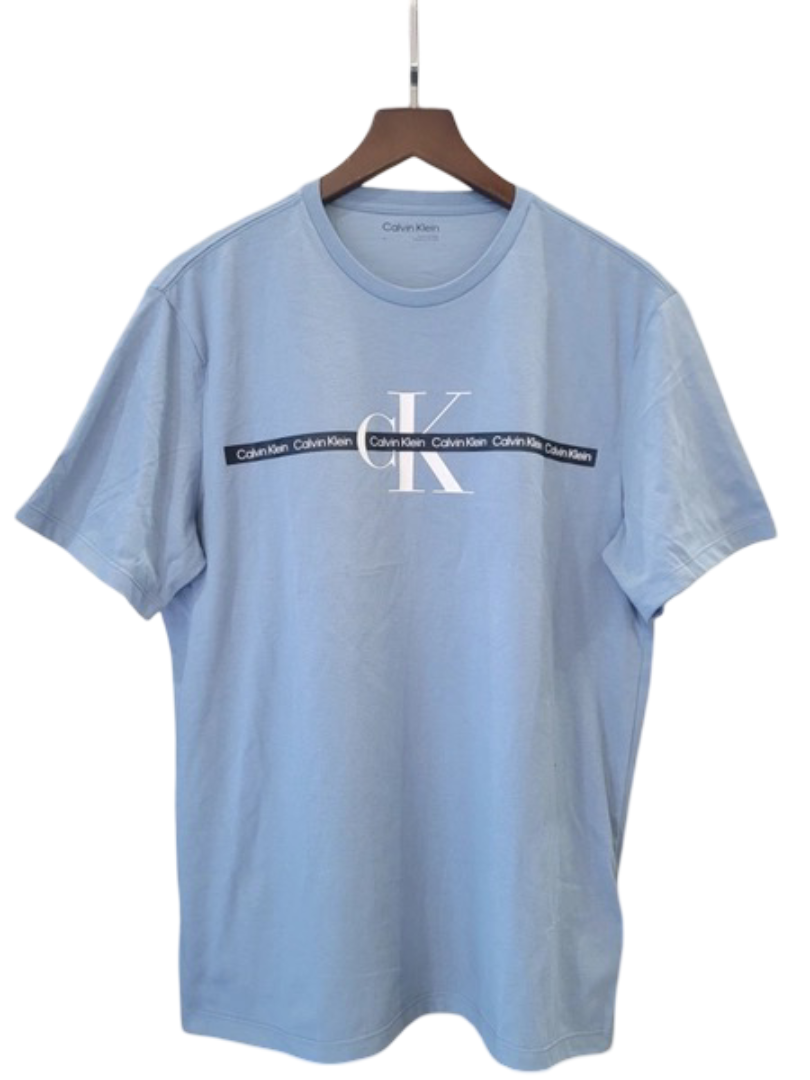 T-shirt Calvin Klein | Polera repeat layered - Breezy Blue