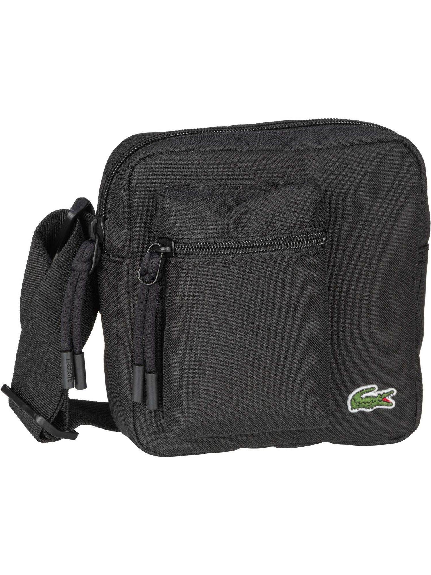 Túi Canvas Lacoste - Đen logo nhỏ thêu góc