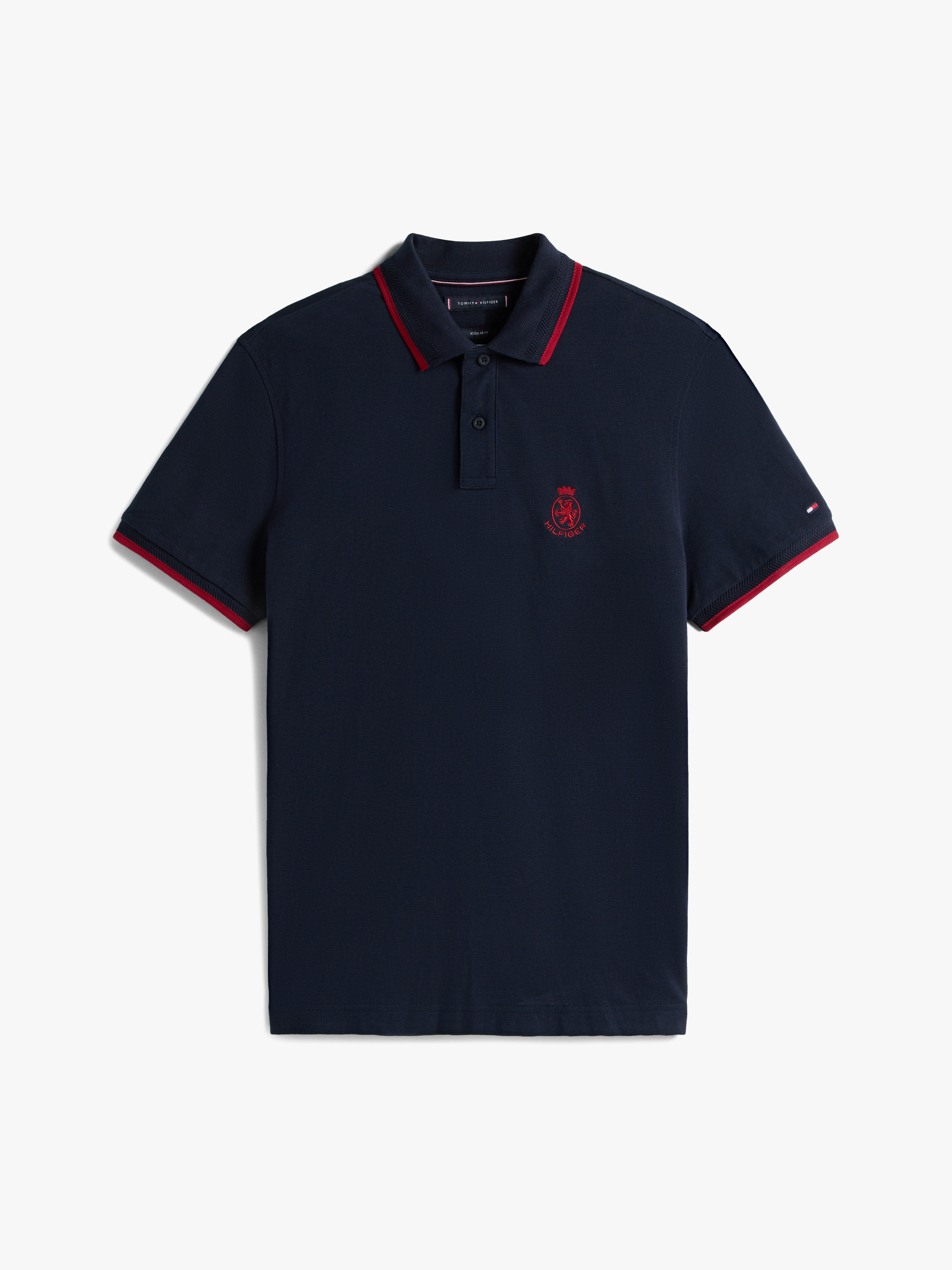 Polo Tommy Hilfiger with Embroidered Crest Design - Desert Sky