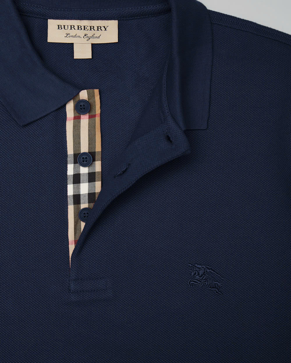 Polo Burberry Hartford Check Placket Navy 8014004