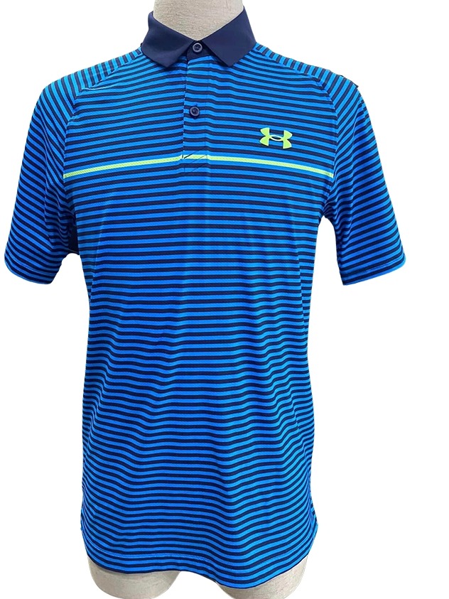 Áo Golf nam Under Armour - Kẻ xanh đen