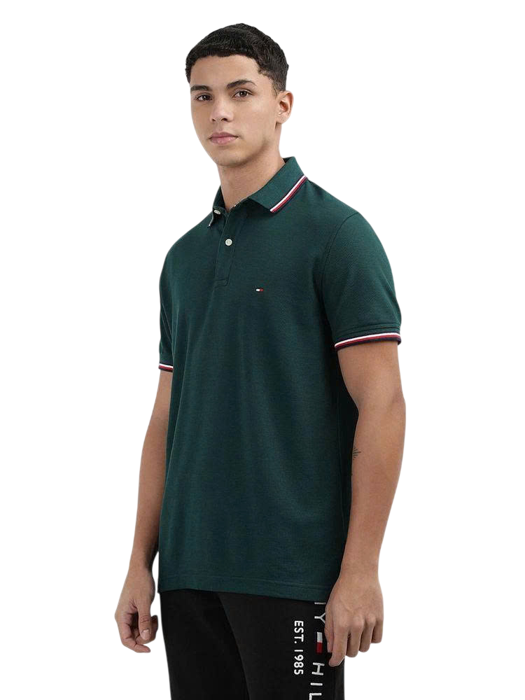 Polo Tommy Hilfiger Regular Fit Tommy Wicking - Ornamental Green