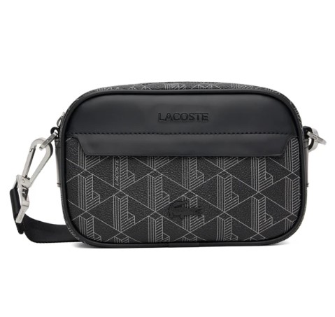 Túi Lacoste - Đen hoạ tiết kẻ