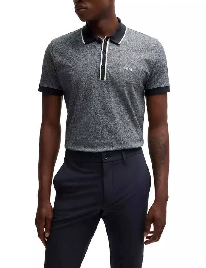 Áo Polo BOSS Men's Striped Trim Polo Shirt - Dark Blue 402