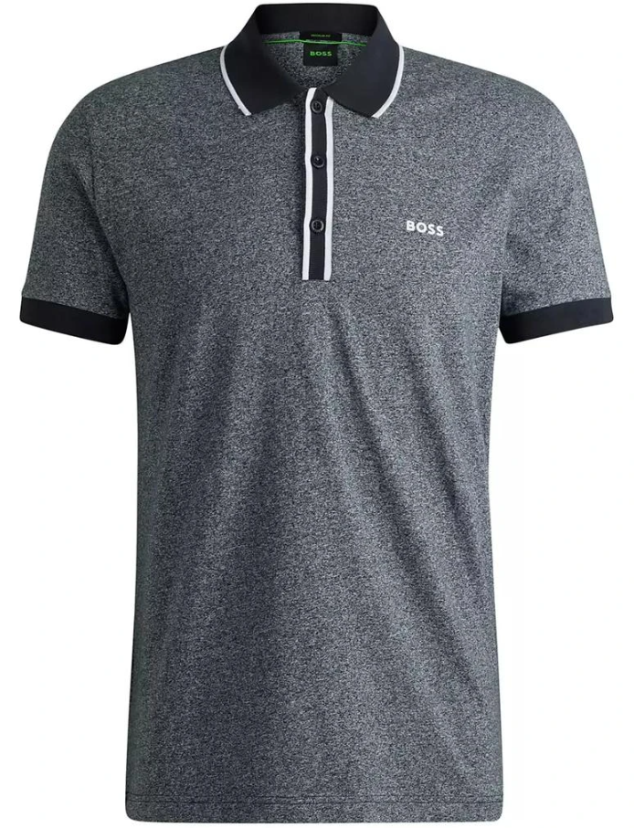 Áo Polo BOSS Men's Striped Trim Polo Shirt - Dark Blue 402