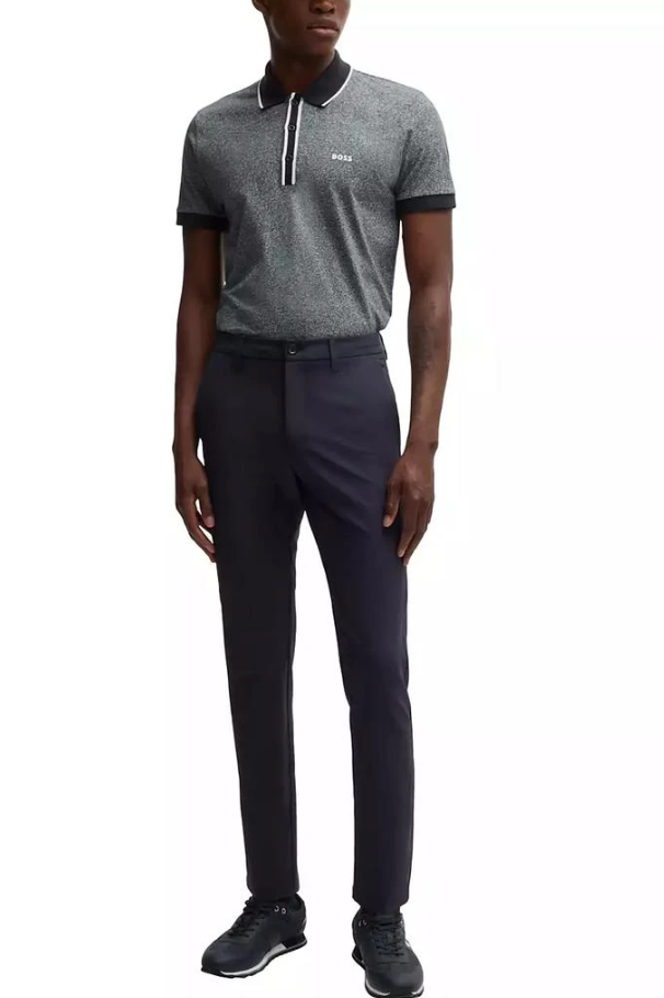 Áo Polo BOSS Men's Striped Trim Polo Shirt - Dark Blue 402