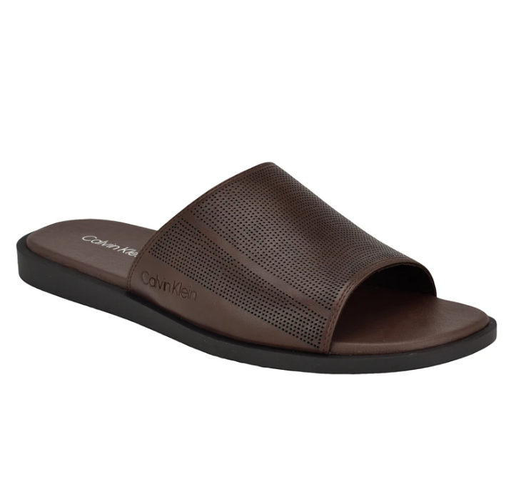 Dép Calvin Klein Men's Espar Slide - Medium Brown