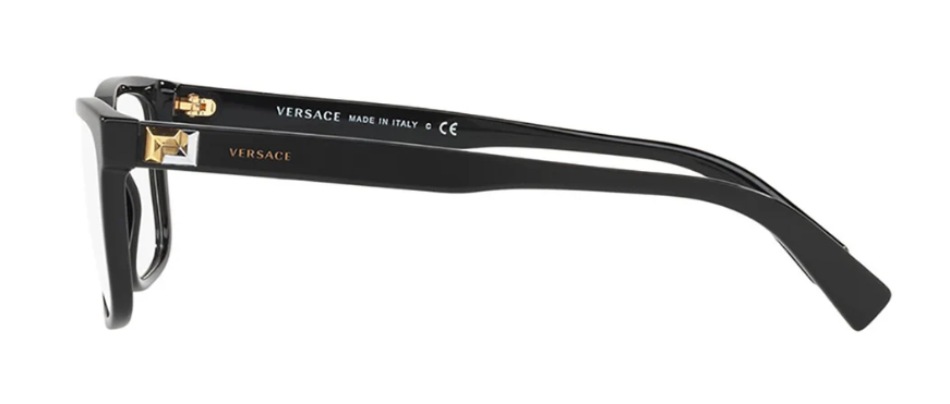 GỌNG KÍNH - Versace Men's VE3253 55mm Black Eyeglasses with Clear Demo Lens