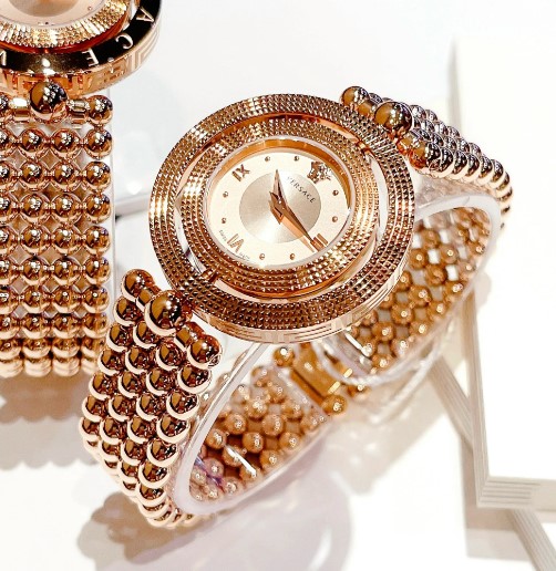 Đồng hồ Versace vàng - Mặt xoay vàng hồng
