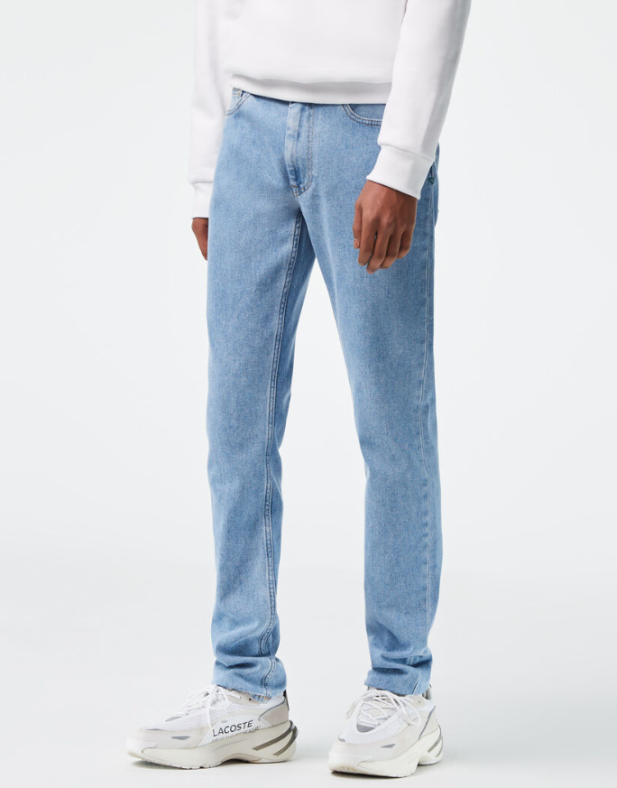 Lacoste 5-Pocket Slim Fit Indigo Jeans- Blue