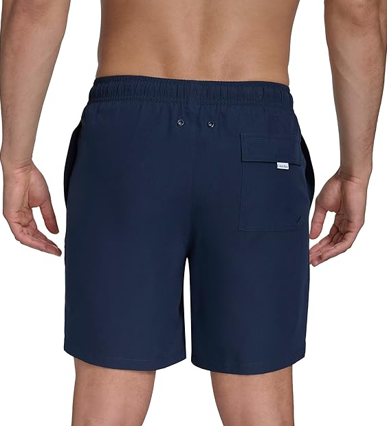 Calvin Klein Men's Volley Quick Dry Lightweight Swim Trunk - Navy