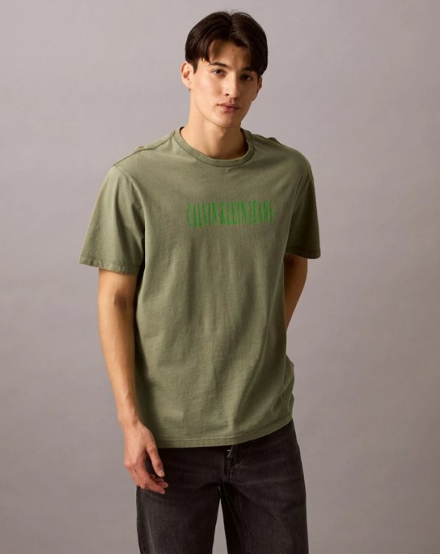 Thun CK Rêu Chữ Calvin Klein Xanh Lá