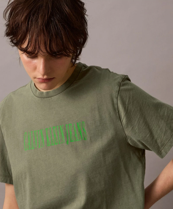 Thun CK Rêu Chữ Calvin Klein Xanh Lá