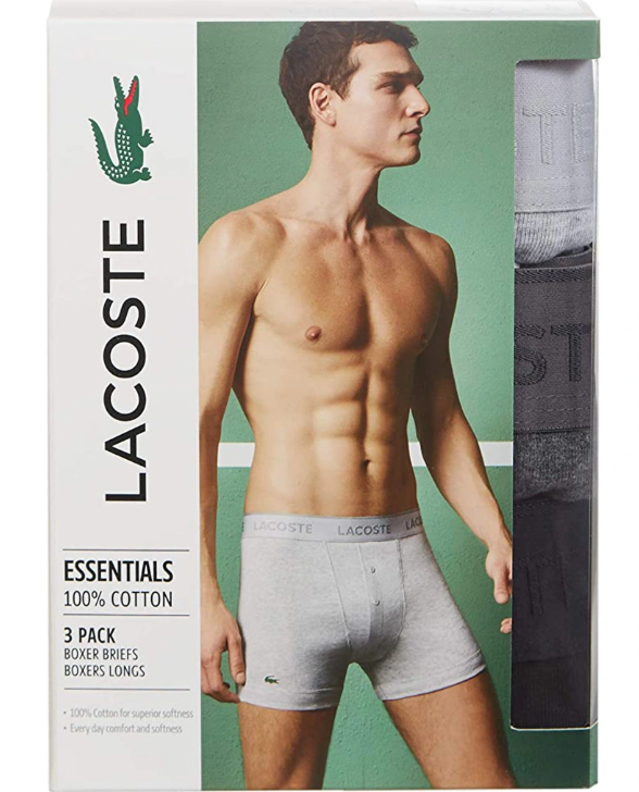 Set 3 boxer Lacoste  - Black/Grey/Light Grey
