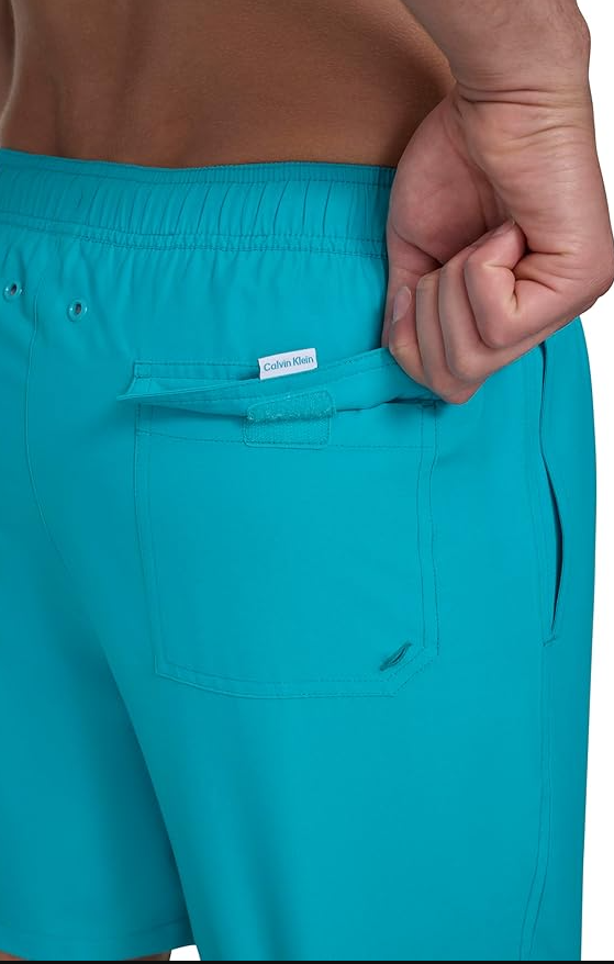 Calvin Klein Men's Volley Quick Dry Lightweight Swim Trunk - Atlantis
