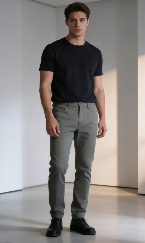 Quần Khaki Tommy Hilfiger THflex Straight 5-Pocket - Gray